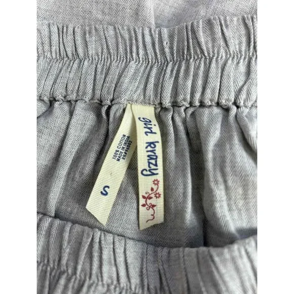 Girl Krazy Womens Grey Embroidered Ruffled Off Shoulder‎ Blouse Small - Picture 6 of 7